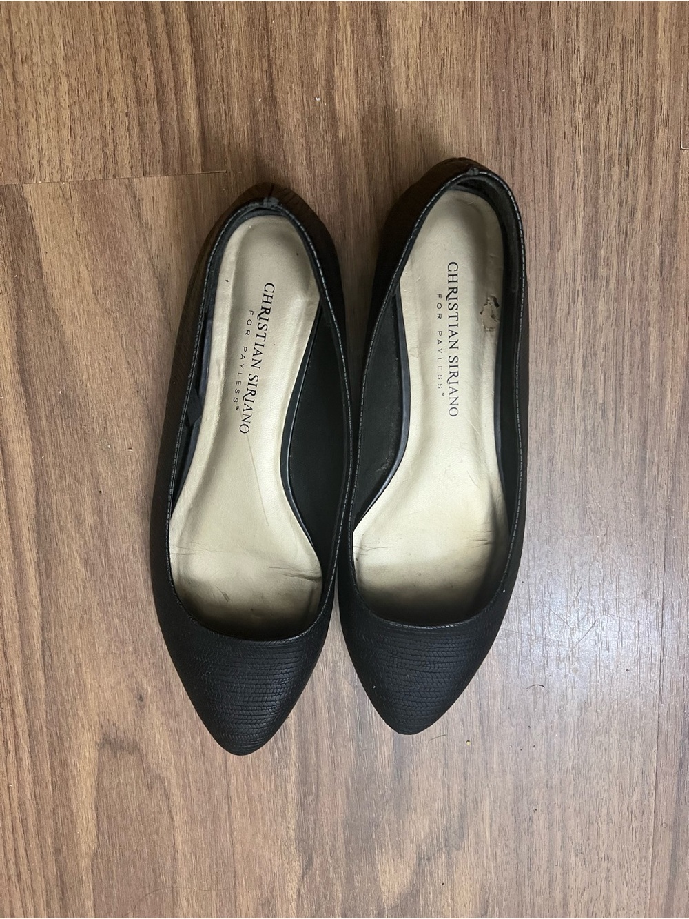Christian Siriano Black Pointed Ballet Flats